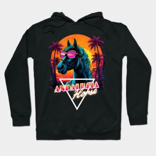 Retro Wave Andalusia Horse Vibes Hoodie